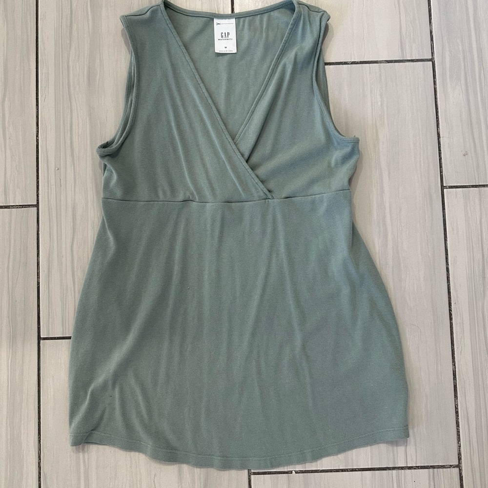 GAP Maternity Green Sleeveless Top